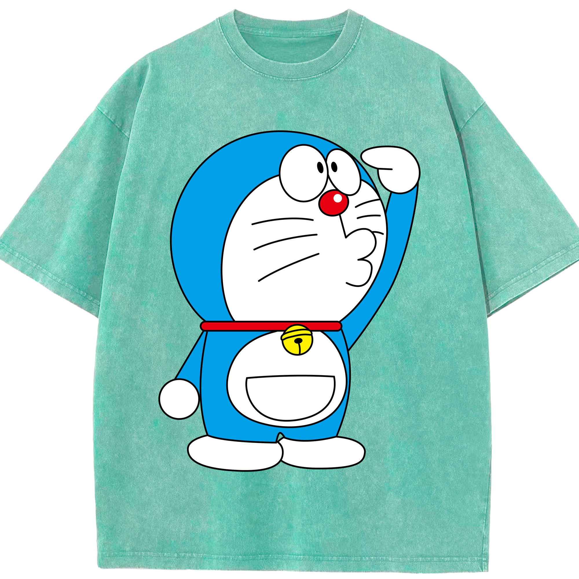 （画像用） ドラえもん Doraemon 綿100% ヴィンテージ風 半袖Tシャツ（フロントプリント）